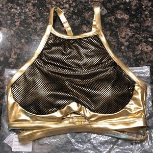 Sz10 New Fitaid x Chestee Metallic Gold Lulu